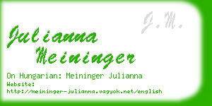 julianna meininger business card
